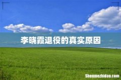 李晓霞退役的真实原因