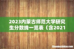 含2021-2022历年复试 2023内蒙古师范大学研究生分数线一览表