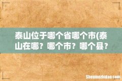 泰山在哪？哪个市？哪个县？ 泰山位于哪个省哪个市