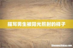 描写男生被阳光照射的样子