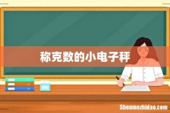 称克数的小电子秤