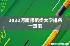 2022河南师范类大学排名一览表