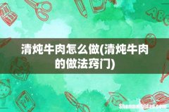 清炖牛肉的做法窍门 清炖牛肉怎么做