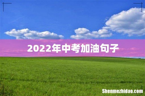 2022年中考加油句子