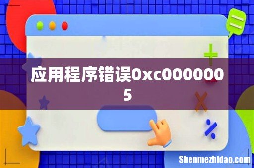 应用程序错误0xc0000005