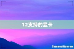 12支持的显卡