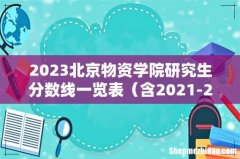 含2021-2022历年复试 2023北京物资学院研究生分数线一览表