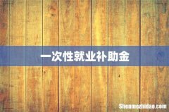 一次性就业补助金