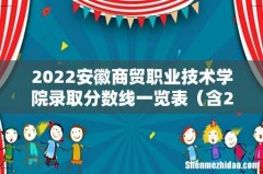 含2020-2021历年 2022安徽商贸职业技术学院录取分数线一览表