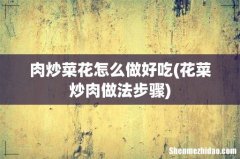 花菜炒肉做法步骤 肉炒菜花怎么做好吃