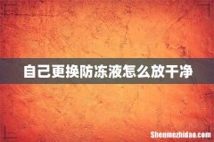 自己更换防冻液怎么放干净