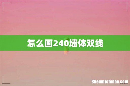 怎么画240墙体双线