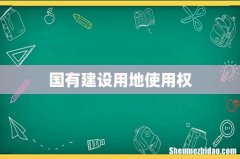 国有建设用地使用权