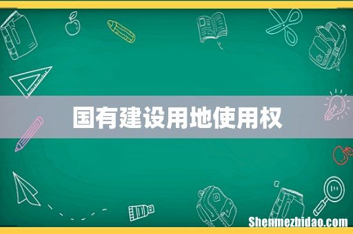 国有建设用地使用权