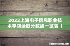 含2020-2021历年 2022上海电子信息职业技术学院录取分数线一览表