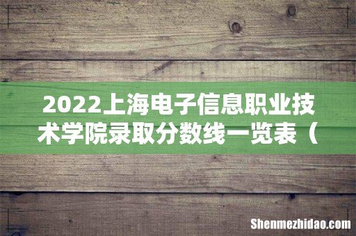 含2020-2021历年 2022上海电子信息职业技术学院录取分数线一览表