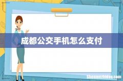 成都公交手机怎么支付