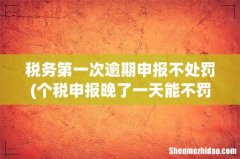 个税申报晚了一天能不罚款吗 税务第一次逾期申报不处罚