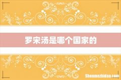 罗宋汤是哪个国家的