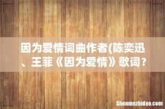 陈奕迅、王菲《因为爱情》歌词？ 因为爱情词曲作者