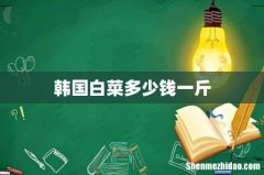 韩国白菜多少钱一斤