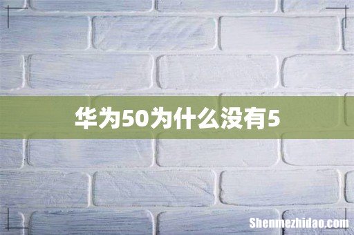 华为50为什么没有5