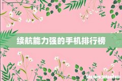 续航能力强的手机排行榜