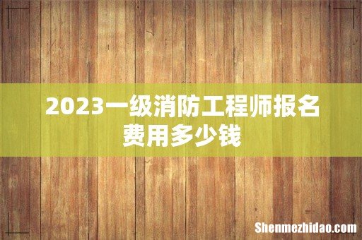2023一级消防工程师报名费用多少钱