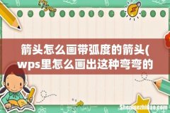 wps里怎么画出这种弯弯的箭头 箭头怎么画带弧度的箭头