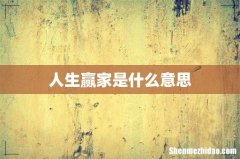 人生赢家是什么意思