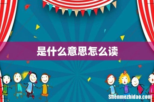 是什么意思怎么读