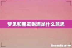 梦见和朋友喝酒是什么意思