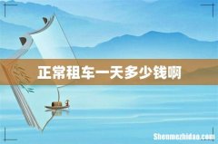 正常租车一天多少钱啊