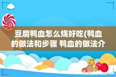鸭血的做法和步骤 鸭血的做法介绍 豆腐鸭血怎么烧好吃