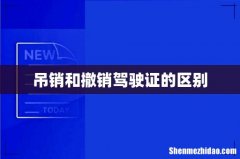 吊销和撤销驾驶证的区别