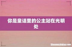 你是童话里的公主站在光明处