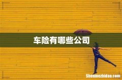车险有哪些公司