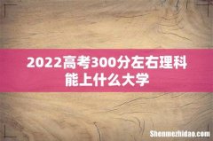 2022高考300分左右理科能上什么大学