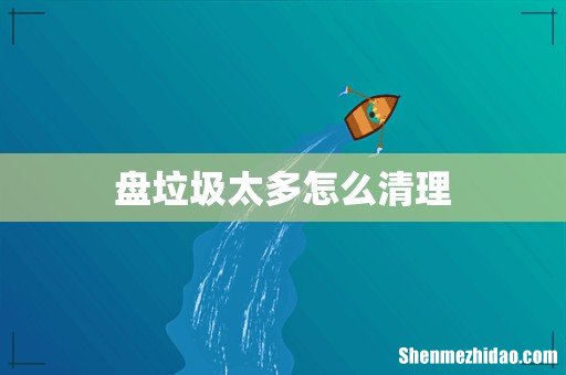 盘垃圾太多怎么清理