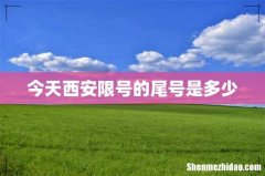 今天西安限号的尾号是多少