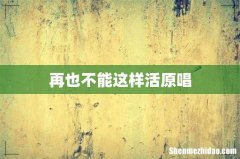 再也不能这样活原唱