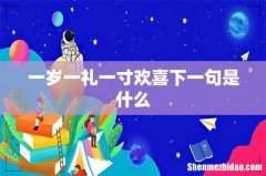 一岁一礼一寸欢喜下一句是什么