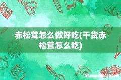 干货赤松茸怎么吃 赤松茸怎么做好吃