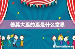 善莫大焉的焉是什么意思