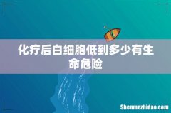 化疗后白细胞低到多少有生命危险