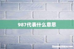 987代表什么意思