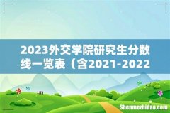 含2021-2022历年复试 2023外交学院研究生分数线一览表