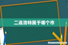 二连浩特属于哪个市
