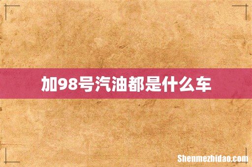 加98号汽油都是什么车