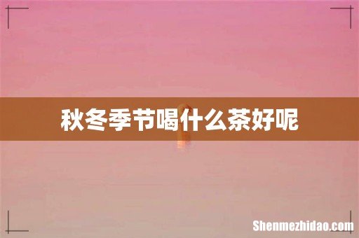 秋冬季节喝什么茶好呢